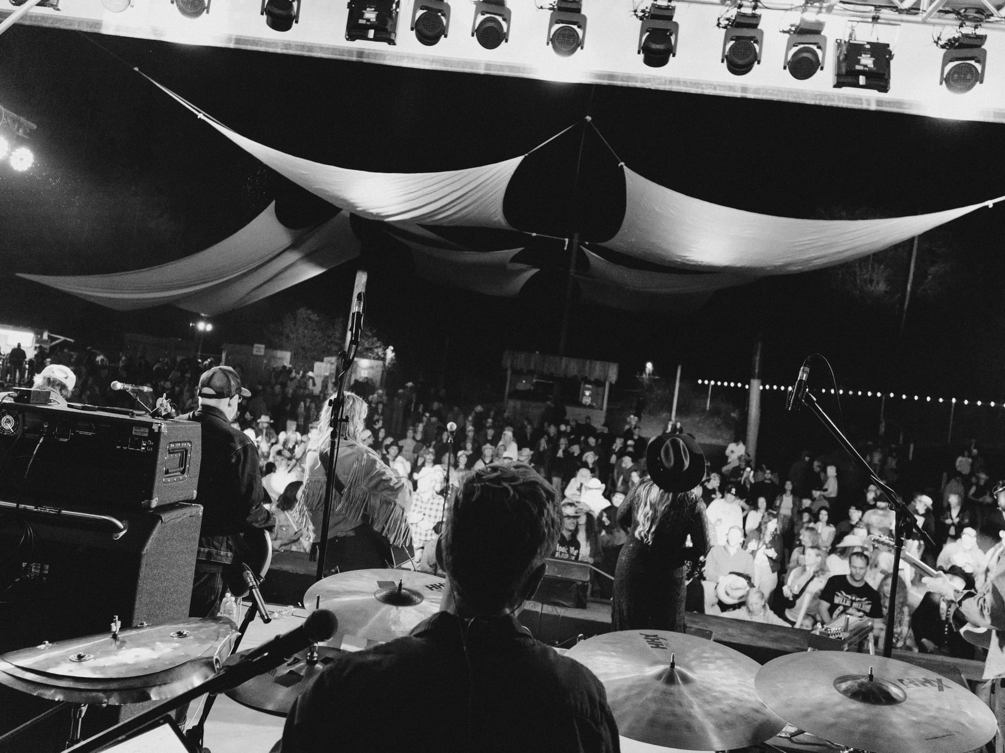 The view from behind the kit